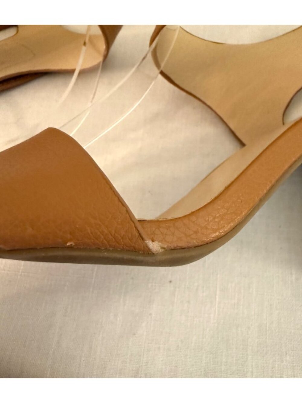 Simply Vera Vera Wang Size 8 Cognac Block Heel Sandals Ankle Strap With Box - Picture 7 of 16